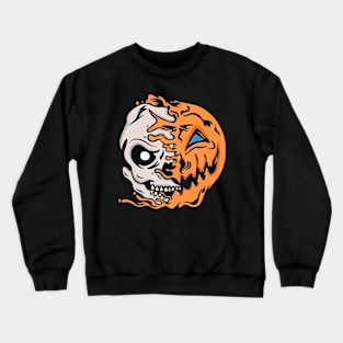 Skull Head Halloween Crewneck Sweatshirt